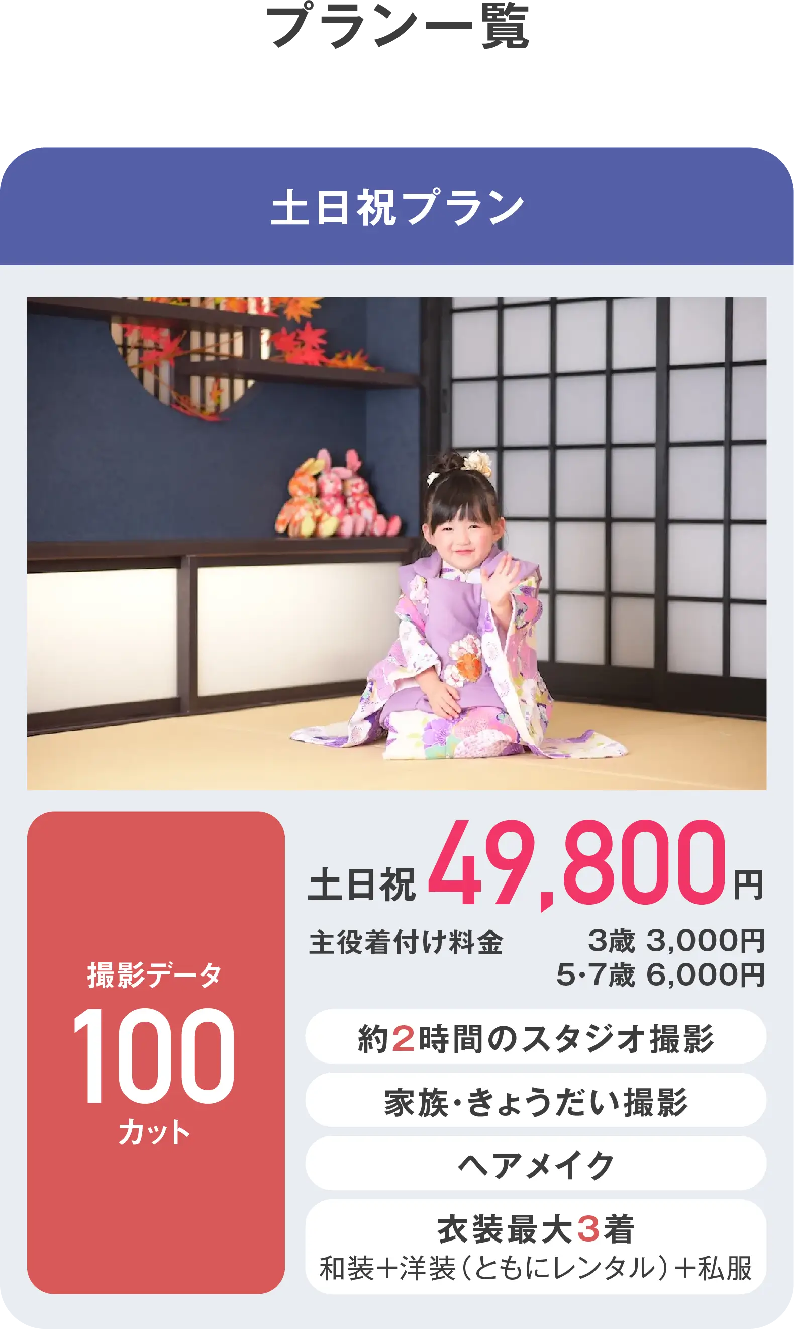 京都精華店 七五三撮影 plan 