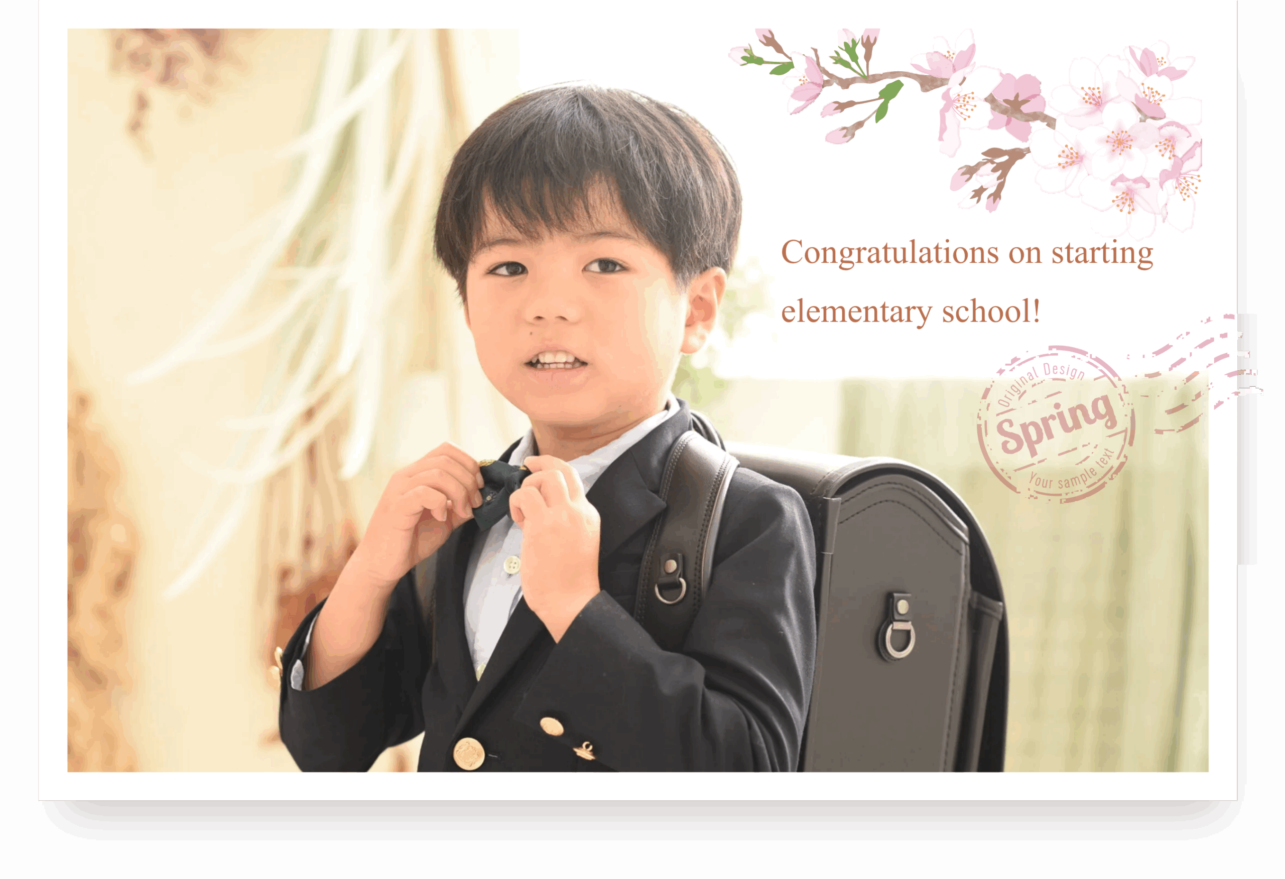 Congratulations on starting elementary school!